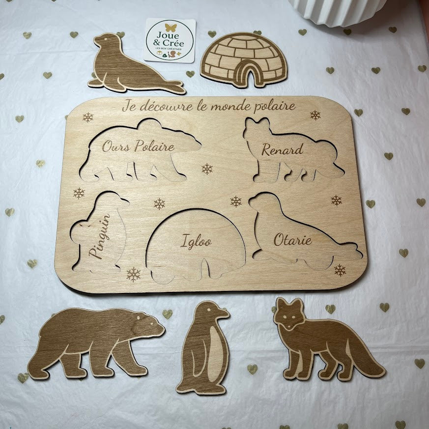 Puzzle Montessori « Je découvre le monde polaire »