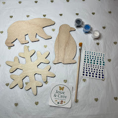 Kit « Formes d’hiver à décorer » en bois