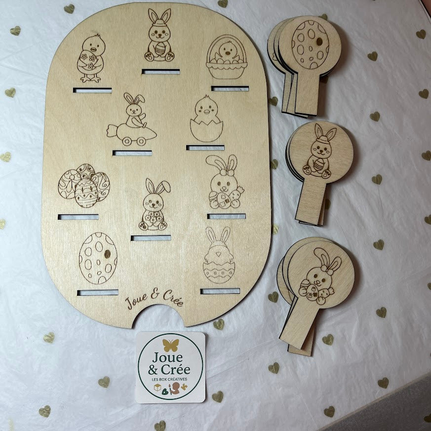 Insert Pâques en bois : petit bac trofast