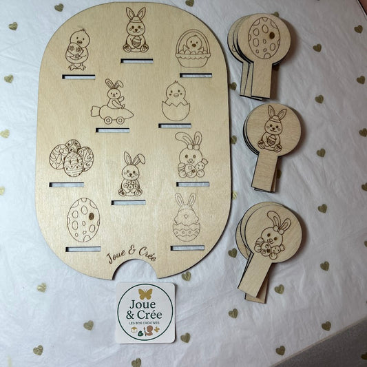 Insert Pâques en bois : petit bac trofast