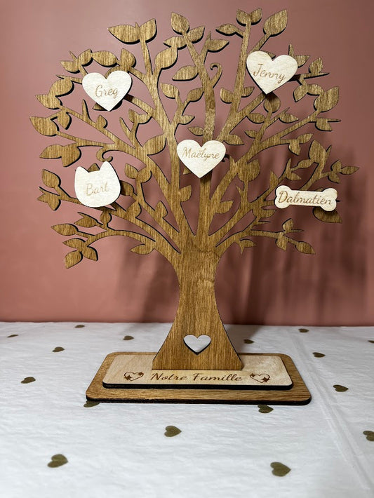 Arbre Familial Personnalisé en Bois