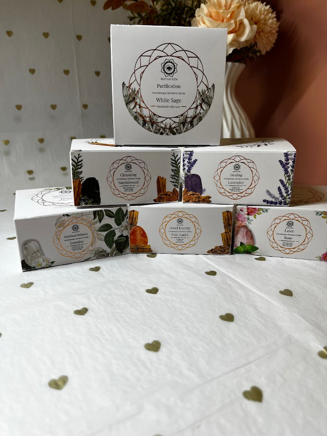 Bougie Rituelle avec Pierre Naturelle