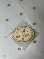 Aimant en bois Mantra positif