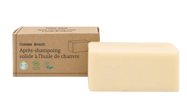 Après-shampoing solide à l’huile de chanvre : Cheveux normaux