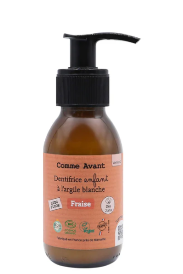 Dentifrice en pâte à l’argile blanche et fraise : Enfants