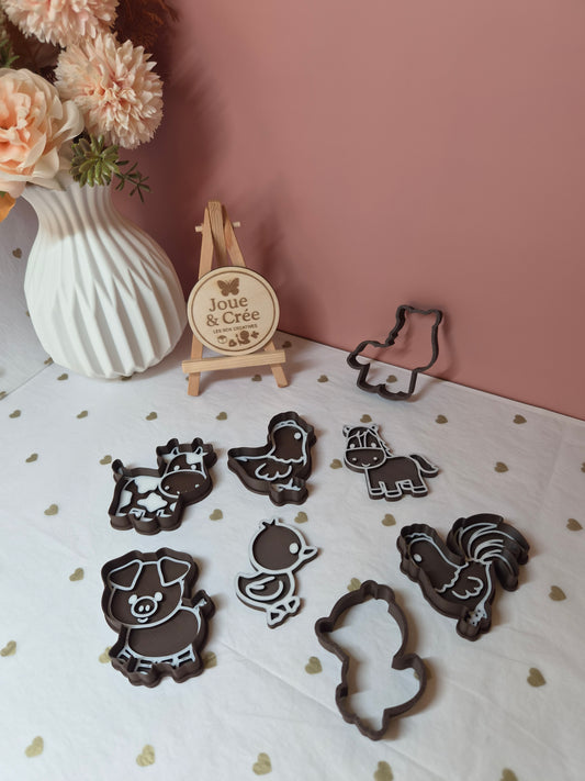 Kit emporte-pièces doubles "Ferme"