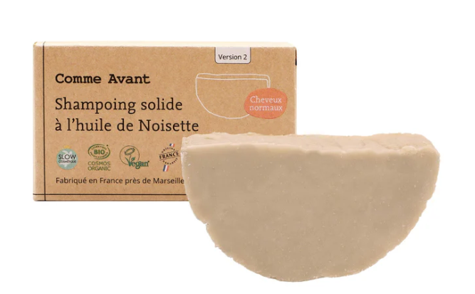Shampoing solide à l’huile de noisette : Cheveux normaux